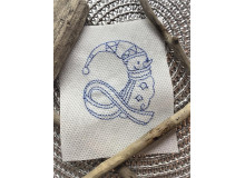 Stickdatei - Schneemann Alphabet Buchstabe Q